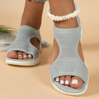 Women's arch support sandals with breathable mesh upper and contoured footbed