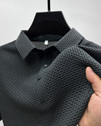 Men's mesh polo shirt short sleeve breathable summer casual