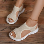 Women's sport sandals ortho cushioned knit upper slip-on, arch support summer sandals