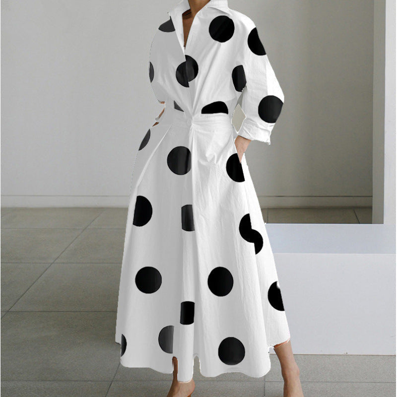 Women wrap collared maxi dress front wrap silhouette multiple prints