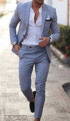 Men's two-piece slim fit suit for business and formal occasions