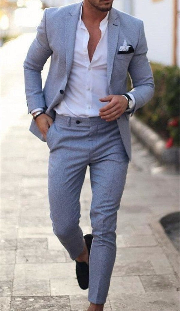 Men's two-piece slim fit suit for business and formal occasions