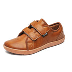 Men velcro walking shoes casual synthetic upper available in multiple colors