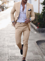 Men's two-piece slim fit suit for business and formal occasions