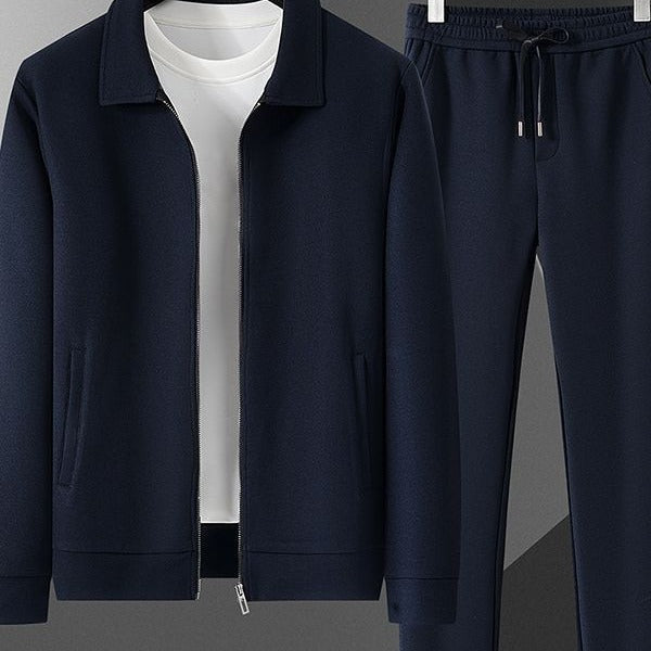 Men's Velvet Tracksuit Set | Lightweight Jacket & Joggers