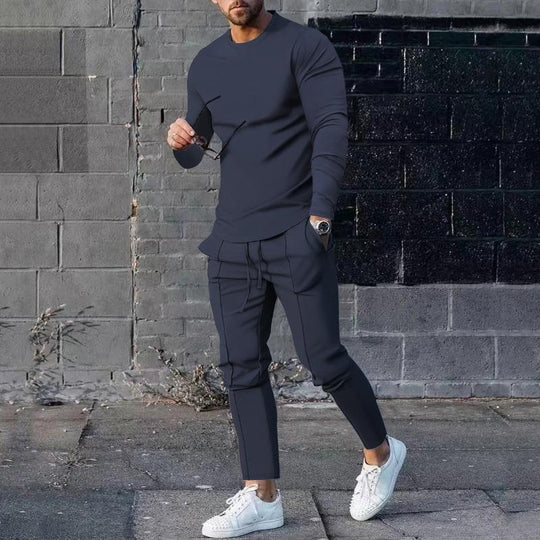 Men's Velvet Tracksuit Set | Sweatshirt & Jogging Pants