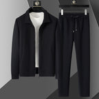 Men's Velvet Tracksuit Set | Lightweight Jacket & Joggers