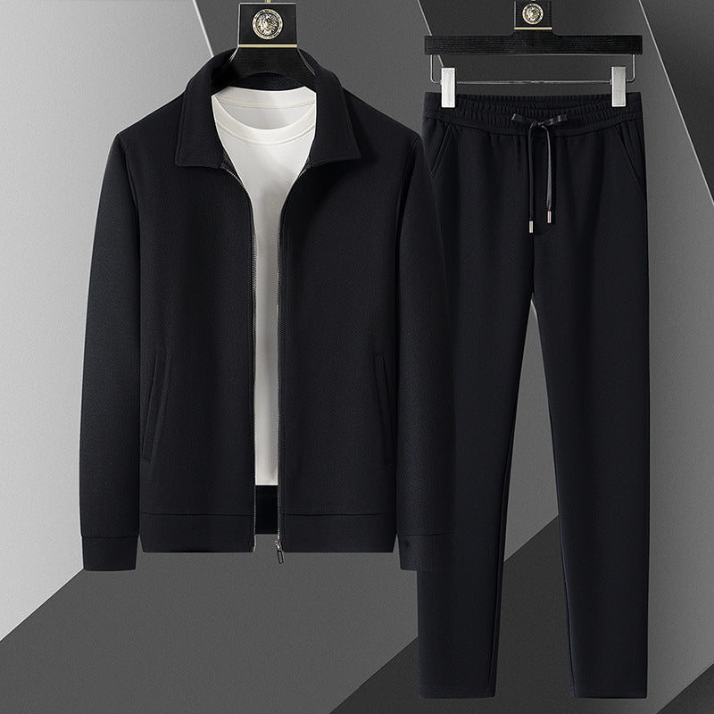Men's Velvet Tracksuit Set | Lightweight Jacket & Joggers
