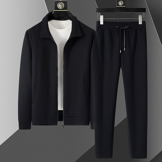 Men's Velvet Tracksuit Set | Lightweight Jacket & Joggers