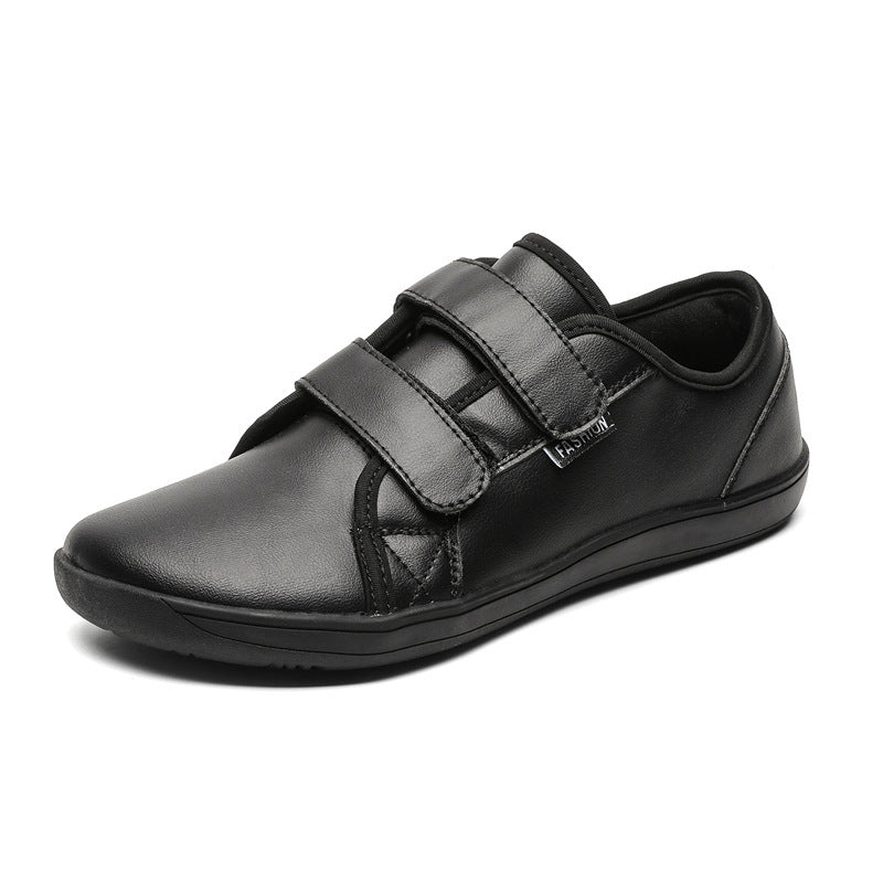 Men velcro walking shoes casual synthetic upper available in multiple colors