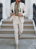 Men's two-piece slim fit suit for business and formal occasions