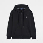 Men zip up hoodie sweatshirt relaxed fit with embroidered logo