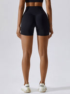 Women's seamless high waist sport shorts for gym yoga and activewear