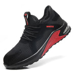 Safety work shoes with steel toe cap, anti-piercing Kevlar midsole and breathable mesh upper