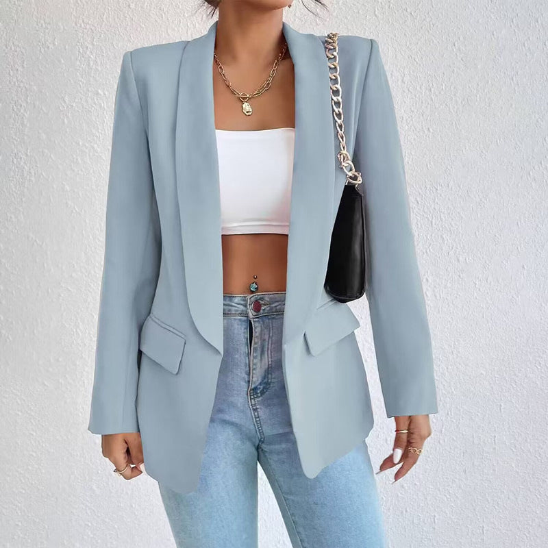 Women slim fit blazer jacket in multiple colors