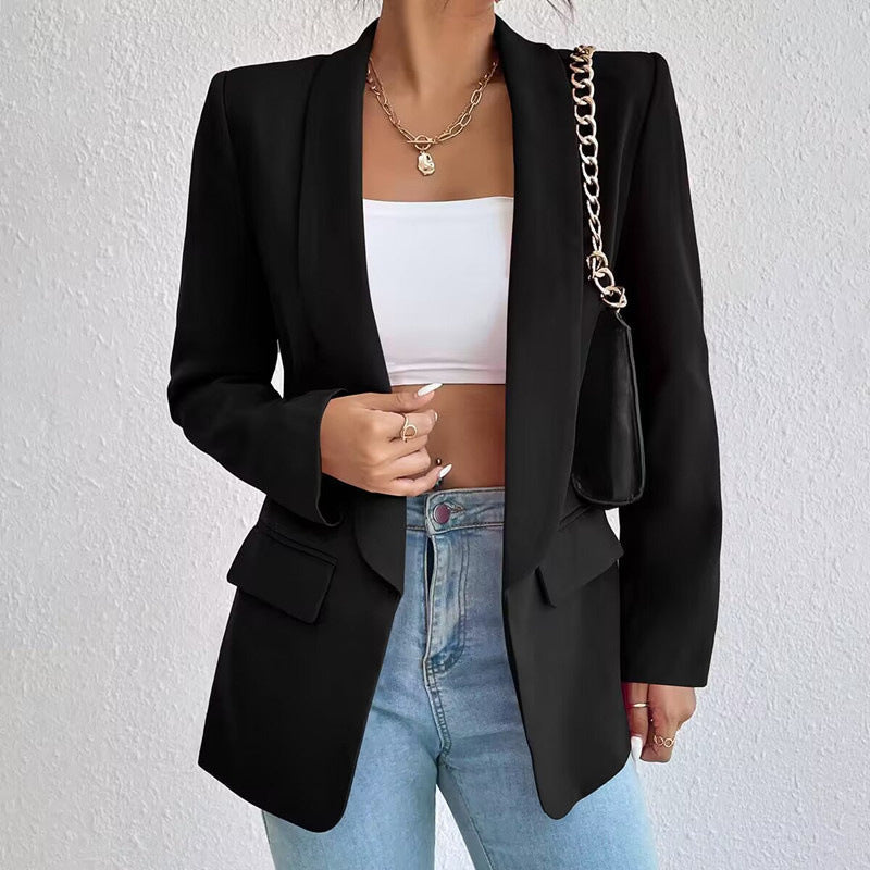 Women slim fit blazer jacket in multiple colors