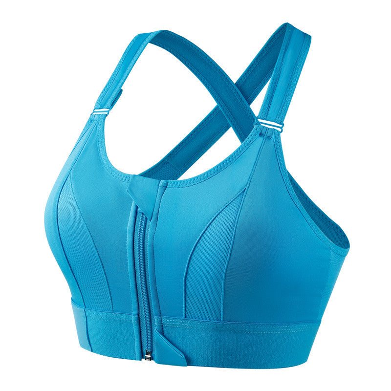 Women wire free sports bra high support wide straps moisture wicking