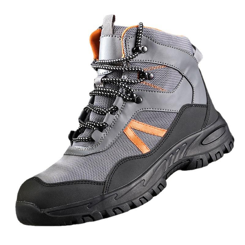 Steel toe safety shoes high top breathable mesh anti-puncture EU 36-48