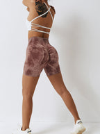 Women's seamless scrunch shorts high waist, workout and yoga activewear