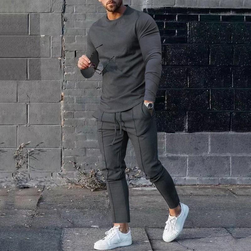 Men's Velvet Tracksuit Set | Sweatshirt & Jogging Pants