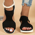 Women's arch support sandals with breathable mesh upper and contoured footbed