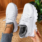 Women cushioned lace-up casual lightweight sneakers in multiple colours