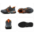 Safety shoes with steel toe cap, non-slip outsole and reflective strips