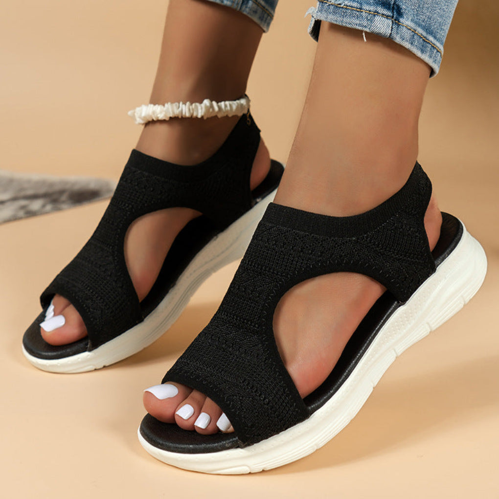 Women's sport sandals ortho cushioned knit upper slip-on, arch support summer sandals