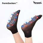 Compression socks with tourmaline ion technology for slimmer legs and firmer skin