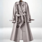 Women insulated mid length trench coat available in multiple colors