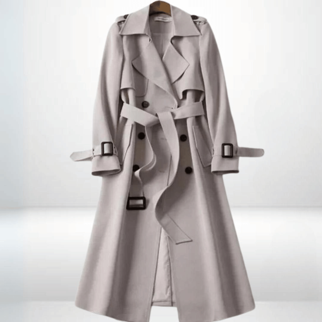 Women insulated mid length trench coat available in multiple colors