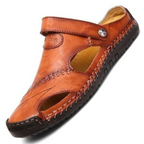 Orthopedic Sandals Unisex Crocodile Print Leather Casual Style