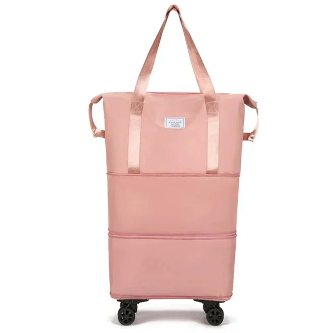Travel organizer bag with wheels, expandable Oxford fabric in multiple colors