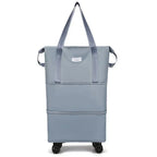 Travel organizer bag with wheels, expandable Oxford fabric in multiple colors