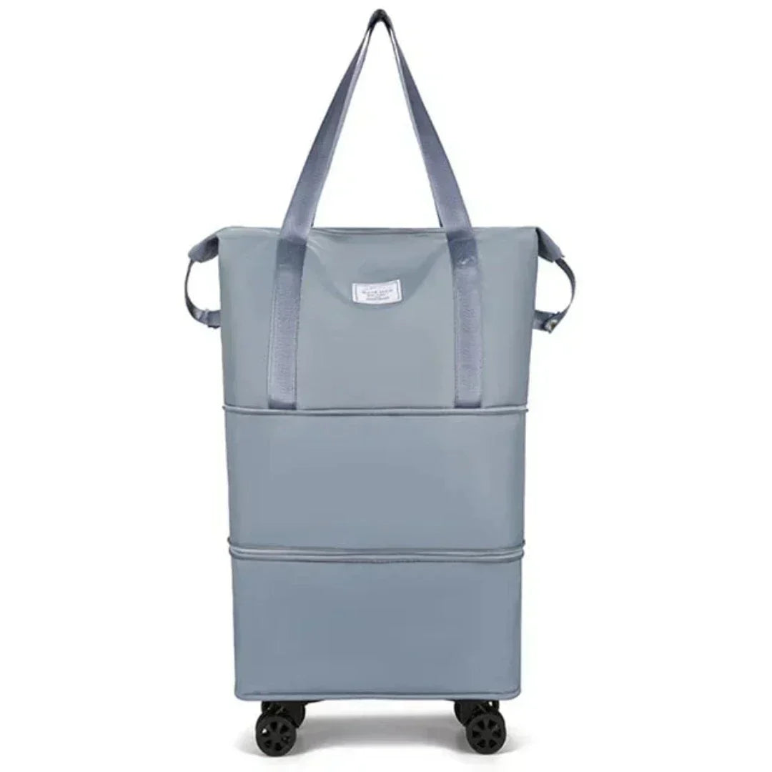 Travel organizer bag with wheels, expandable Oxford fabric in multiple colors