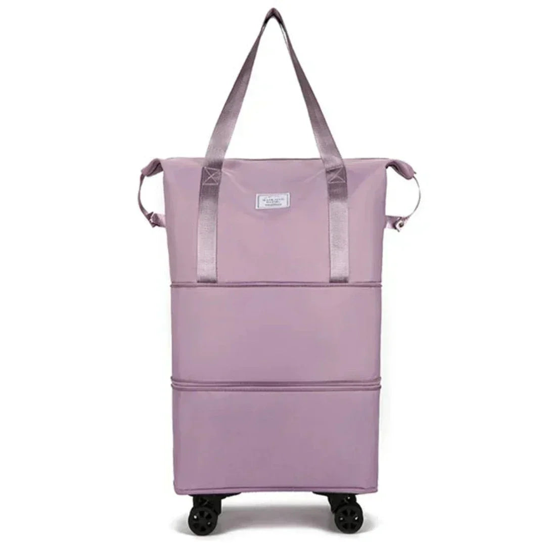 Travel organizer bag with wheels, expandable Oxford fabric in multiple colors