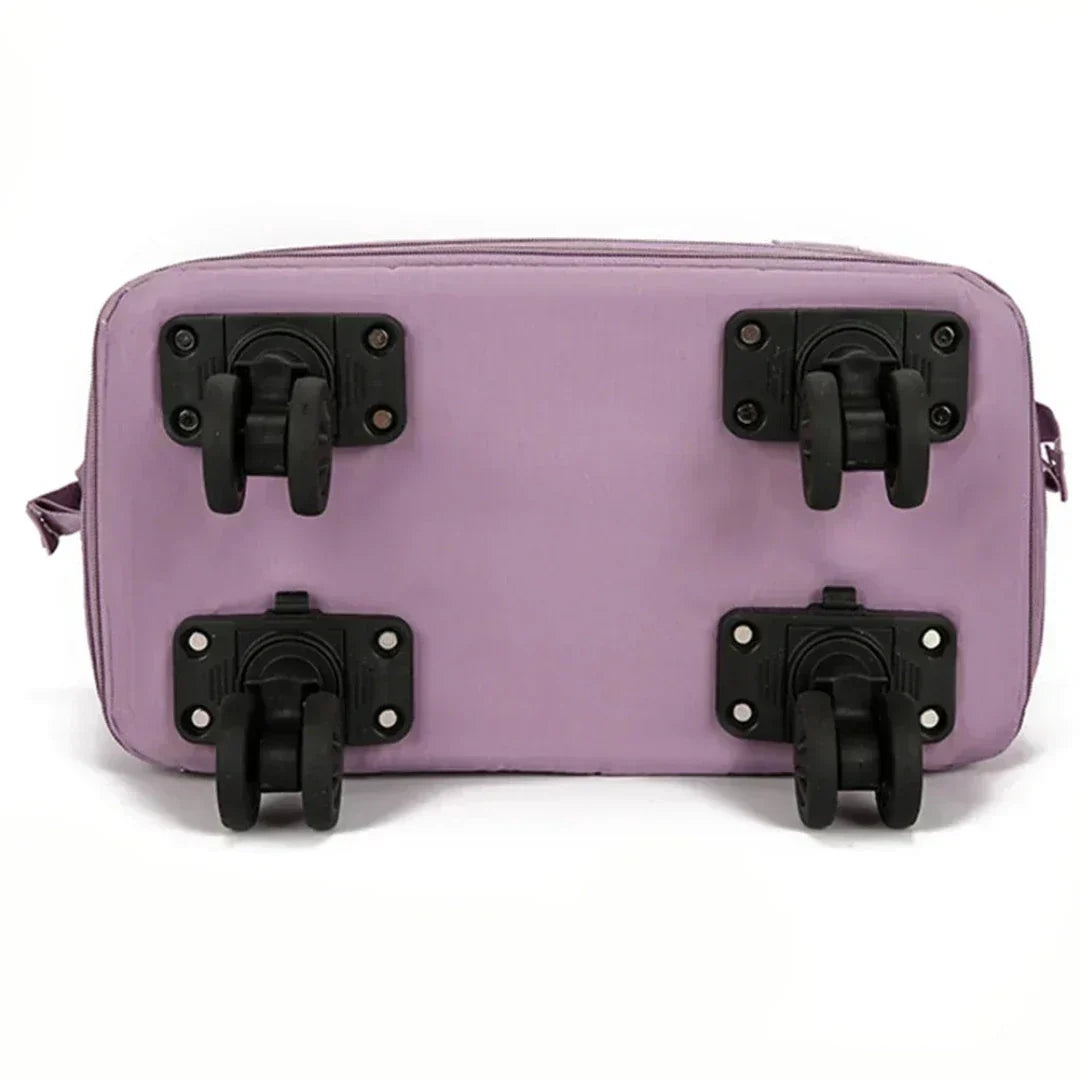 Travel organizer bag with wheels, expandable Oxford fabric in multiple colors