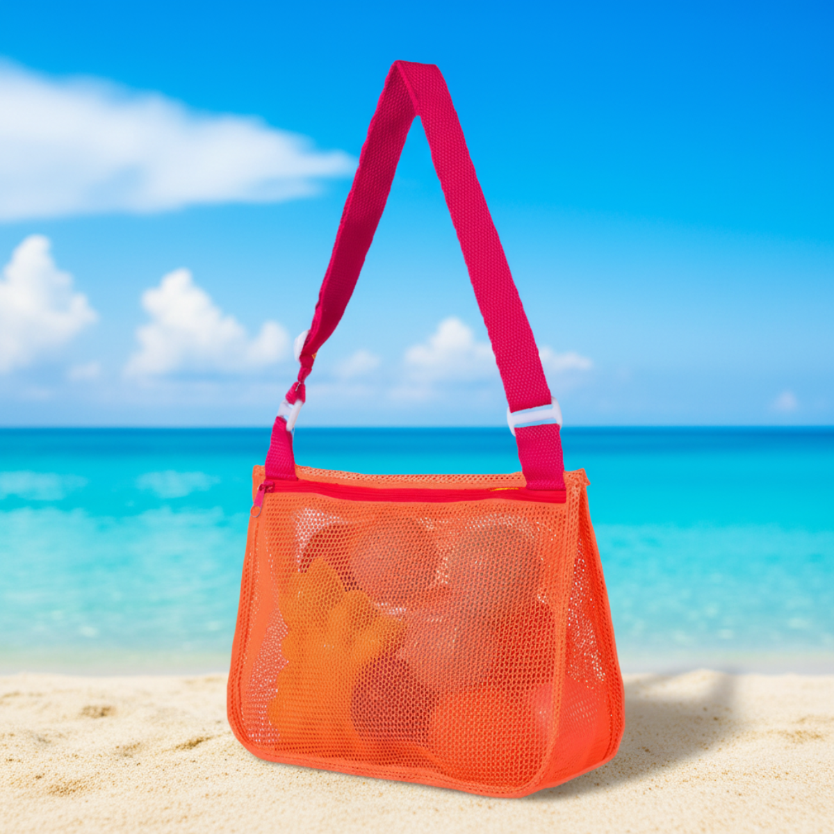 Beach Toy Bag | Mesh Sand-Free, Kids & Family | Yvaine