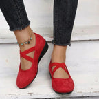 Arch Support Flats Women Suede Orthopedic Lightweight Comfort