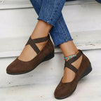 Arch Support Flats Women Suede Orthopedic Lightweight Comfort