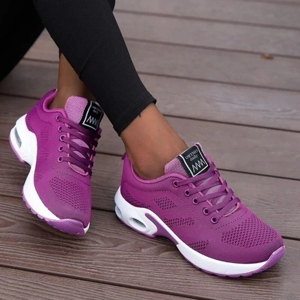 Orthopedic Shoes Women Breathable Knit Sneakers Arch Support Insole