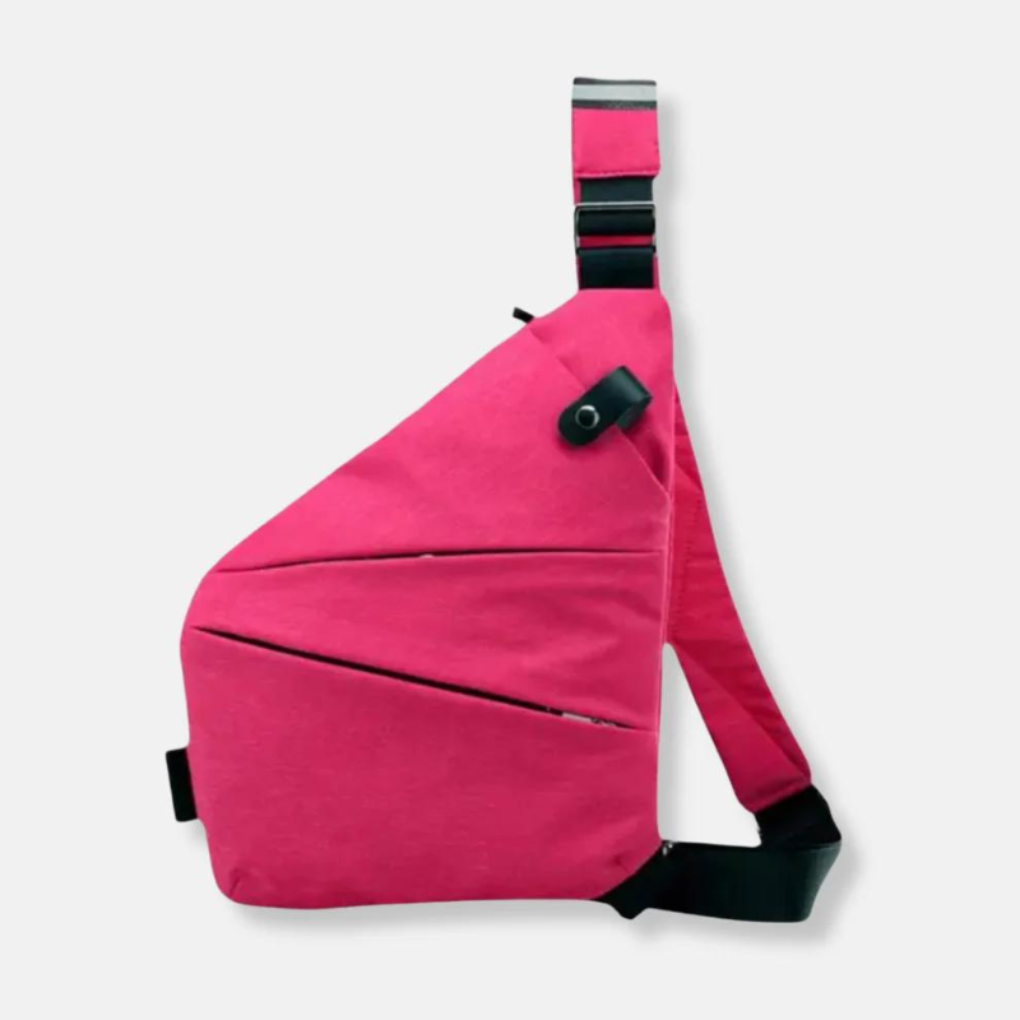 Anti-theft crossbody bag with RFID blocking and hidden zippers for travel
