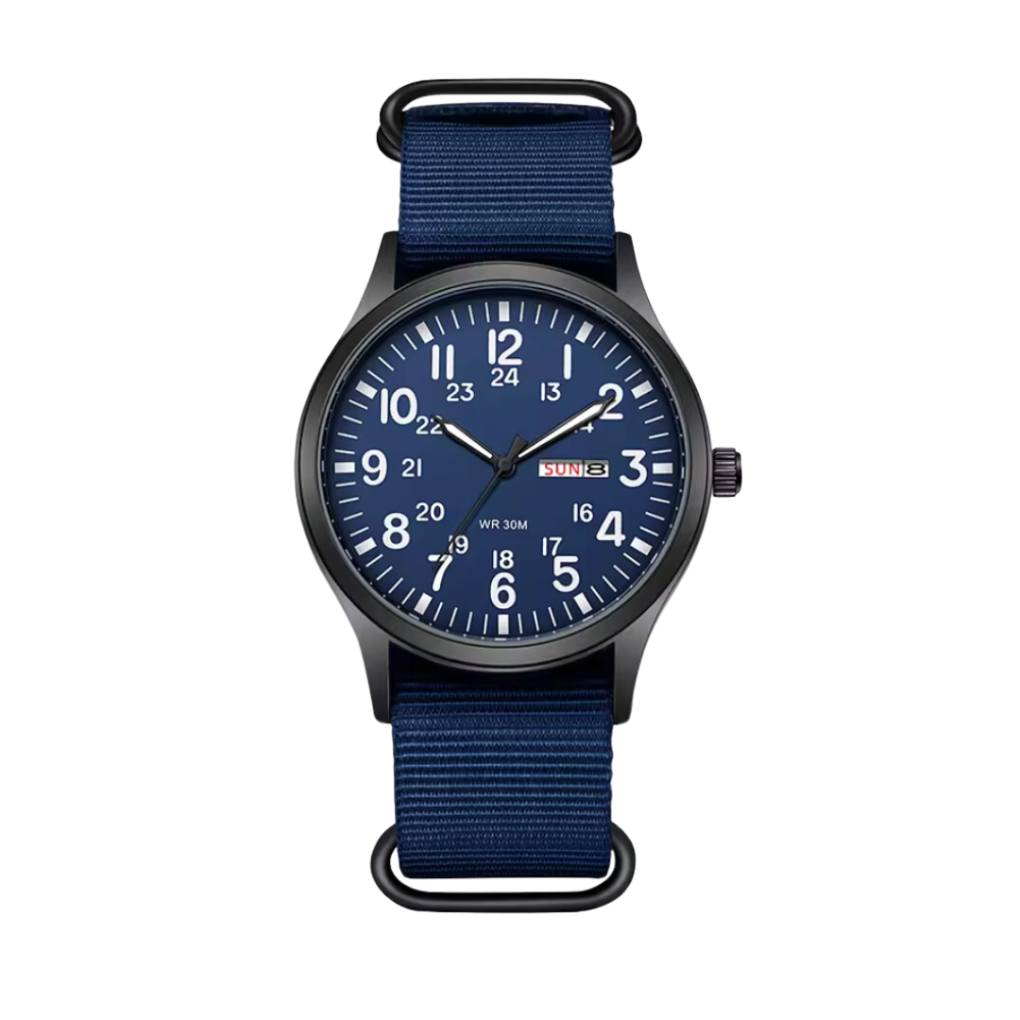 Military watch outdoor water-resistant luminous dial quartz rugged sport