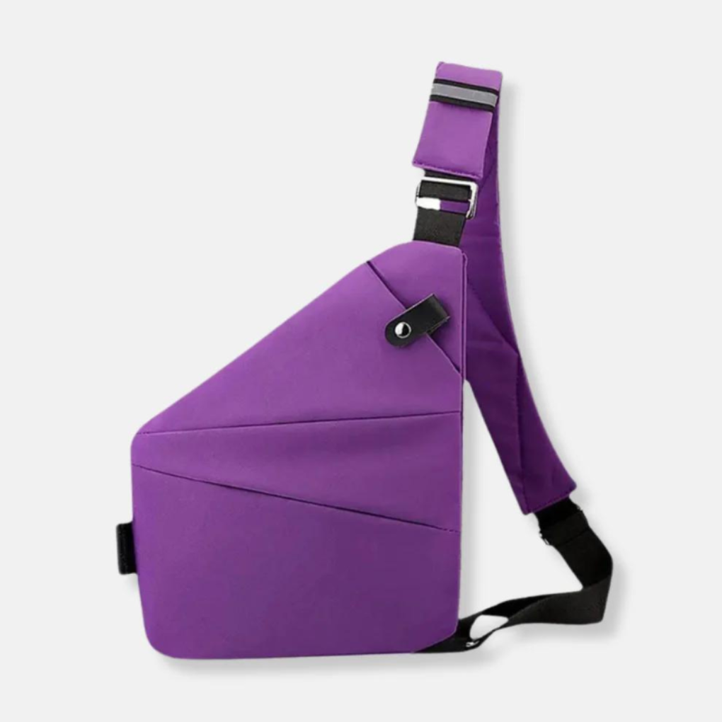 Anti-theft crossbody bag with RFID blocking and hidden zippers for travel