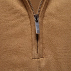 Men knit polo shirt short zip classic collar regular fit