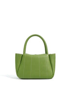 Women leather tote bag minimalist structured design
