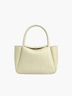 Women leather tote bag minimalist structured design
