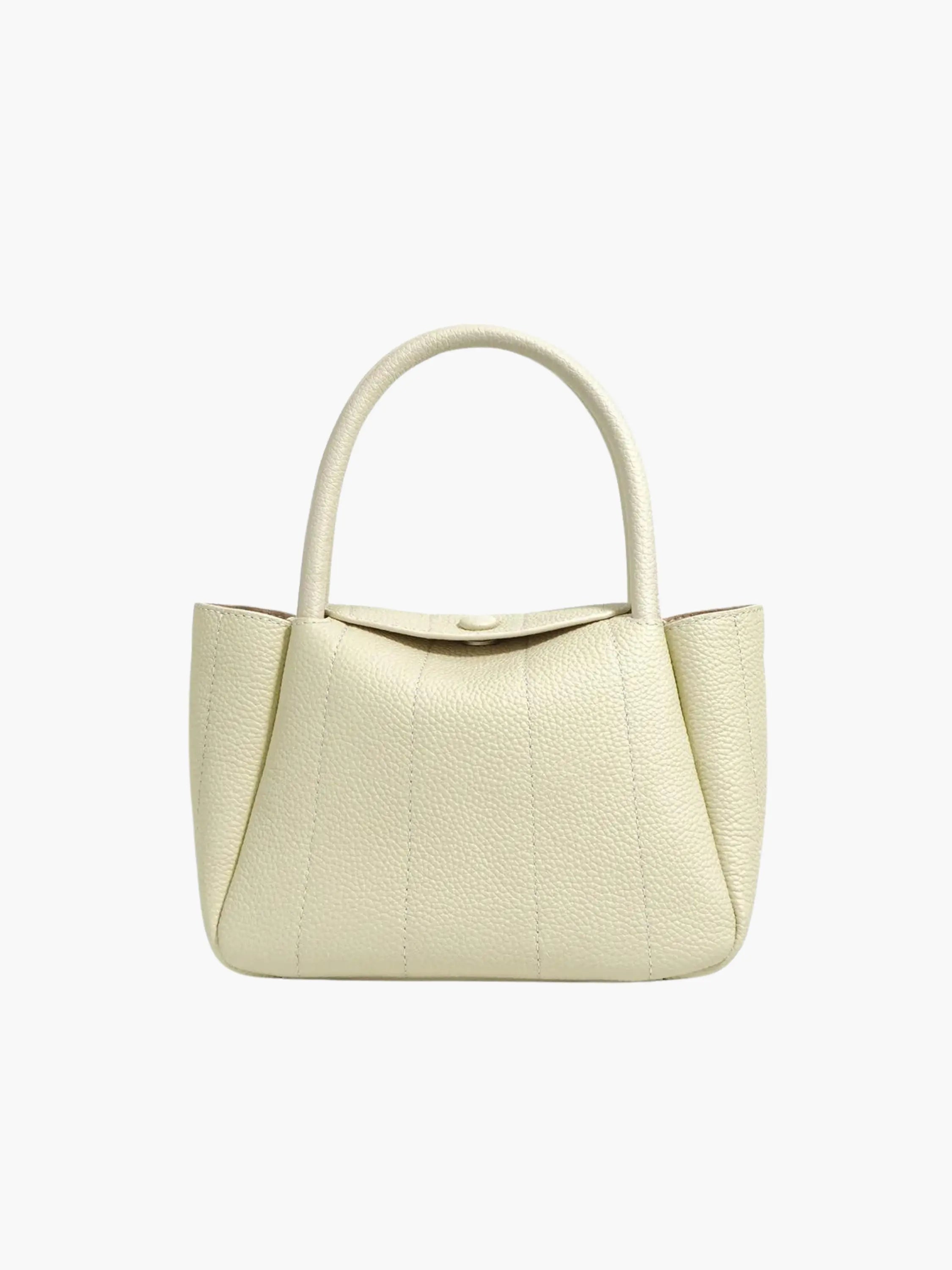 Women leather tote bag minimalist structured design