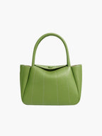 Women leather tote bag minimalist structured design