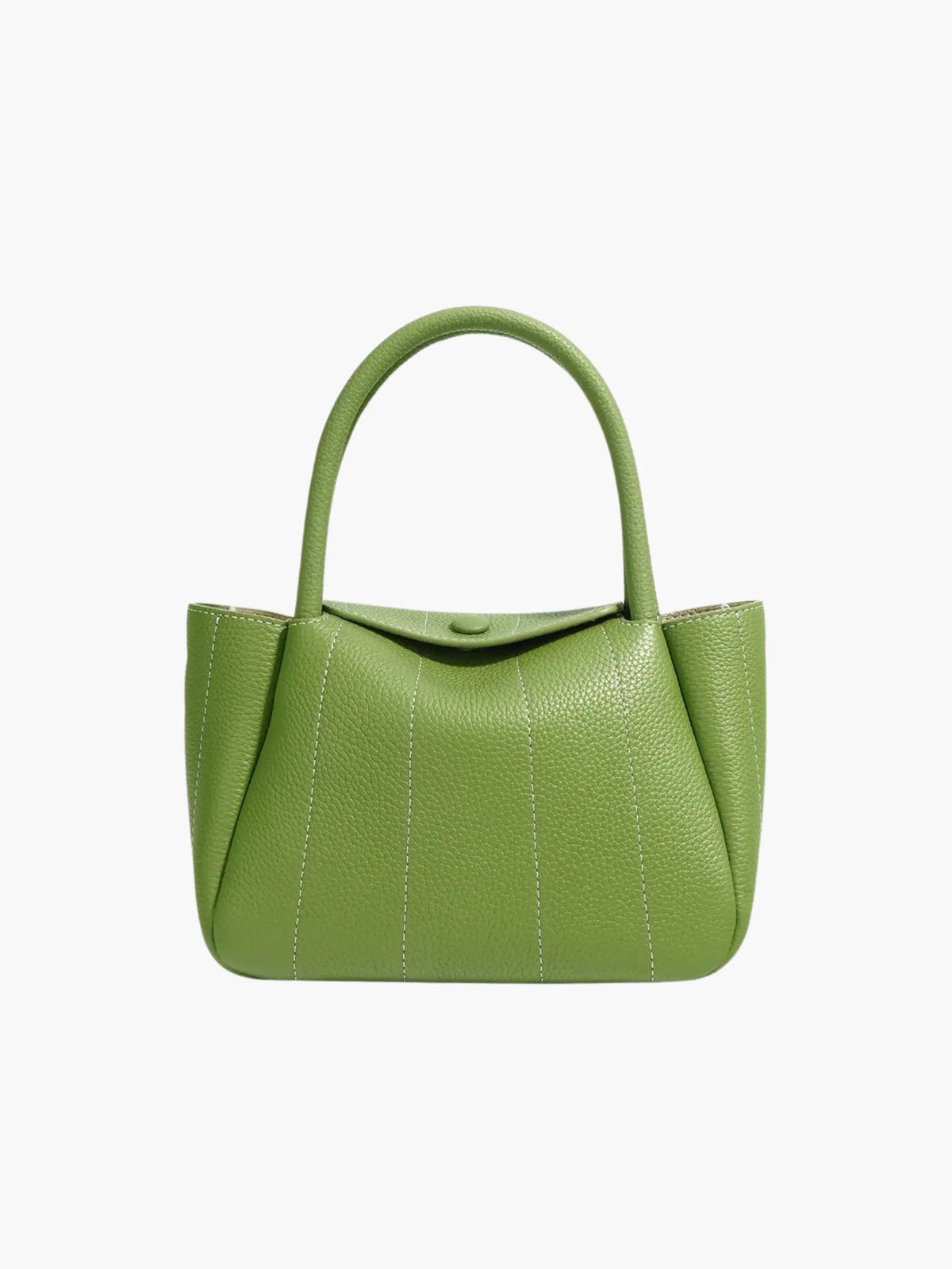 Women leather tote bag minimalist structured design